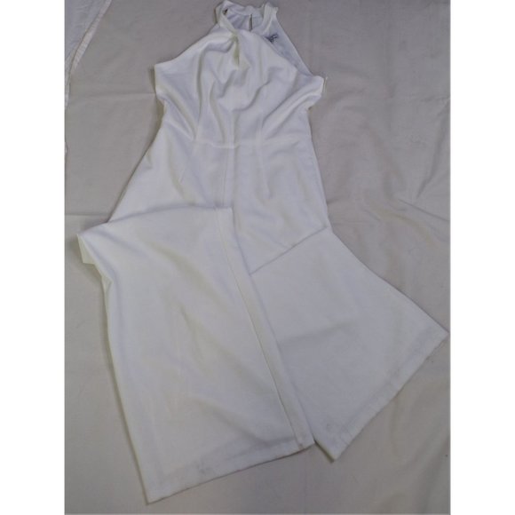 SOLD JULIA JORDAN Halter Wide Leg Jumpsuit Romper Sleeveless Ivory 10 NEW - Picture 7 of 10